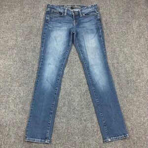 Gap Premium Skinny Jeans Womens 4/27R Medium Wash Low Rise Denim Blue Z92-25